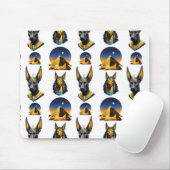 Oude Egypte Piramide Anubis Patroon Ontwerp Muismat (Met muis)