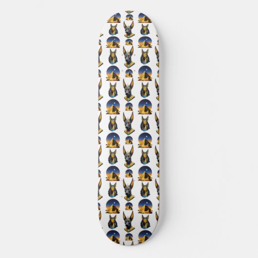 Oude Egypte Piramide Anubis Patroon Ontwerp Persoonlijk Skateboard (Voorkant)