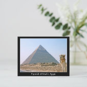 Oude Egypte: Piramide van Khafre, Egypte Briefkaart (Staand voorkant)