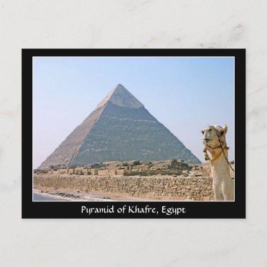 Oude Egypte: Piramide van Khafre, Egypte Briefkaart (Voorkant)
