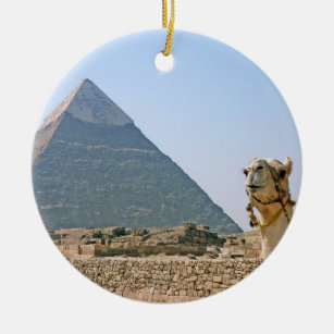 Oude Egypte: Pyramide en Camel Keramisch Ornament