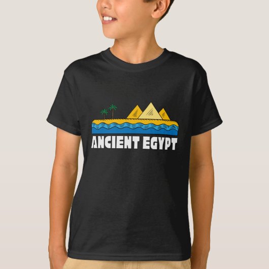 Oude Egypte T-Shirt, T-shirt Pyramids (Voorkant)