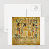 Oude Egypte Tapestry Scroll Heirogliphics Briefkaart (Voorkant / Achterkant)