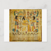 Oude Egypte Tapestry Scroll Heirogliphics Briefkaart (Voorkant)