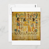 Oude Egypte Tapestry Scroll Heirogliphics Briefkaart (Voorkant / Achterkant)