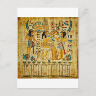 Oude Egypte Tapestry Scroll Heirogliphics Briefkaart