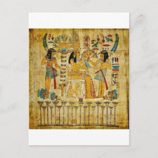 Oude Egypte Tapestry Scroll Heirogliphics Briefkaart