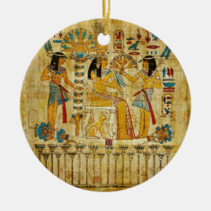 Oude Egypte Tapestry Scroll Heirogliphics Keramisch Ornament