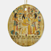 Oude Egypte Tapestry Scroll Heirogliphics Keramisch Ornament (Links)