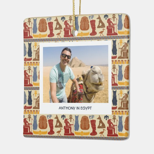 Oude Egypte thema aangepaste foto Keramisch Ornament (Links)