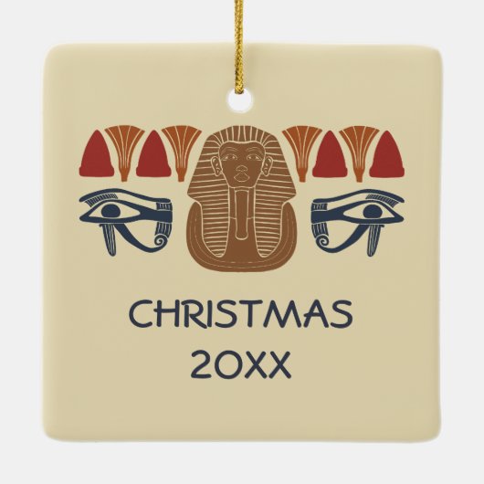Oude Egypte thema aangepaste foto Keramisch Ornament (Achterkant)