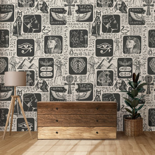 Oude Egypte thema piramide farao Anubis symbolen Behang