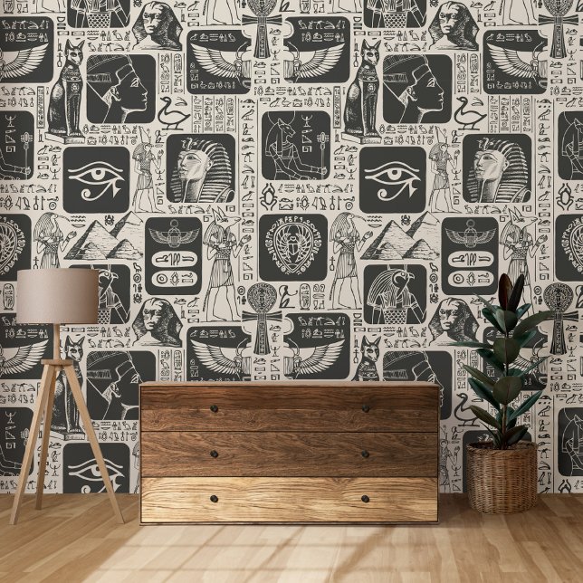 Oude Egypte thema piramide farao Anubis symbolen Behang (Creator heeft geüpload)
