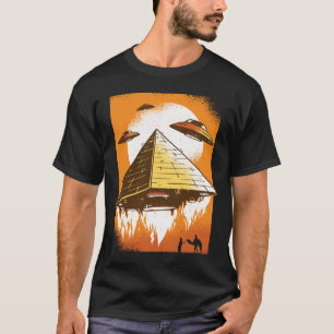 Oude Egypte UFO Alien Flying T-shirt