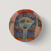 Oude Egyptenaar Ronde Button 3,2 Cm (Voorkant)
