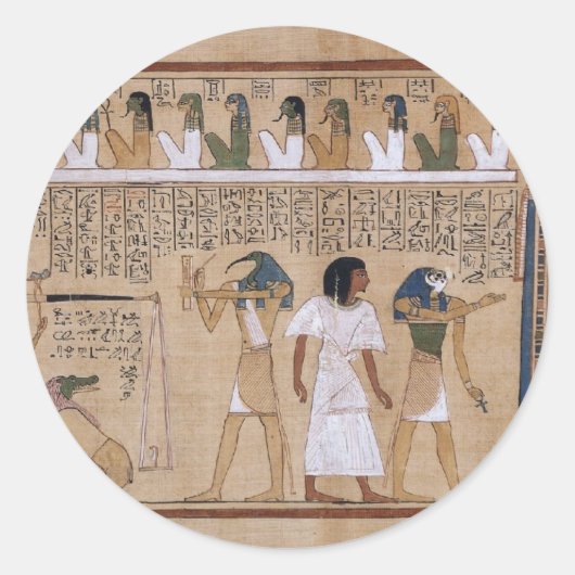 Oude Egyptenaar Ronde Sticker (Voorkant)