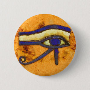 Oude Egyptenaar The Eye of Horus Ronde Button 5,7 Cm