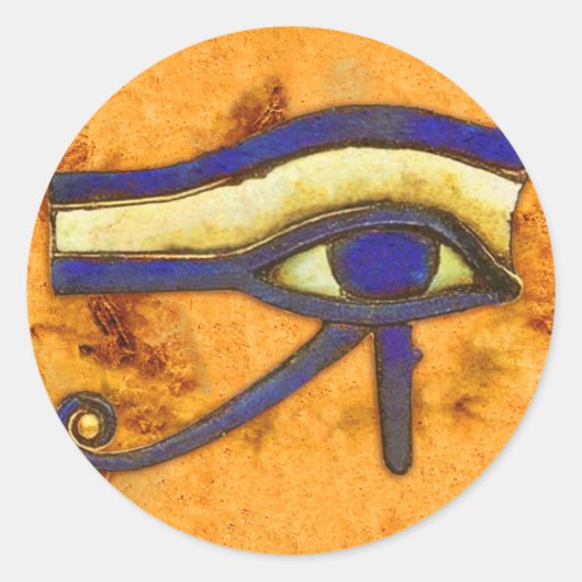 Oude Egyptenaar The Eye of Horus Ronde Sticker (Voorkant)