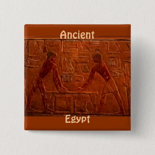 Oude Egyptenaren op de Button voor zandlijstkunst (Voorkant)