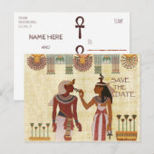 Oude Egyptenaren slaan de datum op briefkaart Afri (Voorkant / Achterkant)