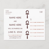 Oude Egyptenaren slaan de datum op briefkaart Afri (Achterkant)