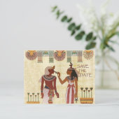 Oude Egyptenaren slaan de datum op briefkaart Afri (Staand voorkant)