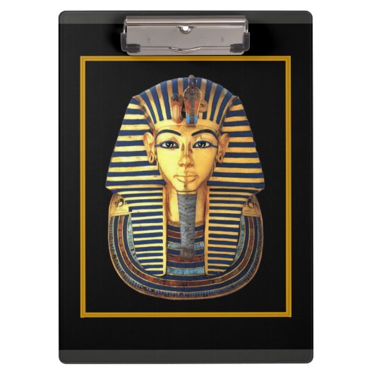 Oude Egyptisch Gold Mask van King Tutankhamun Klembord (Voorkant)