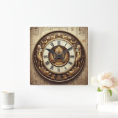 Oude Egyptische achtergrond 01 Vierkante Klok (Huis)