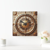 Oude Egyptische achtergrond Art 06 Vierkante Klok (Huis)