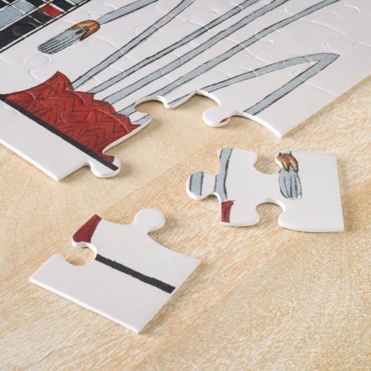 Oude Egyptische adelaar Illustratie en Egyptische  Legpuzzel (Zijkant)