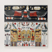 Oude Egyptische adelaar Illustratie en Egyptische  Legpuzzel (Verticaal)