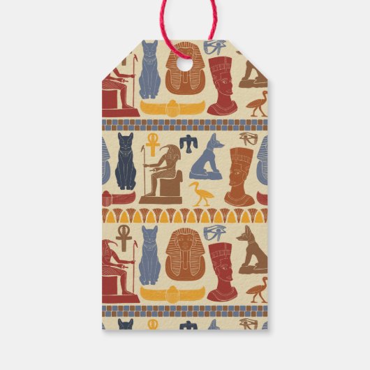 Oude Egyptische afbeeldingen Collage to From Cadeaulabel (Achterkant)