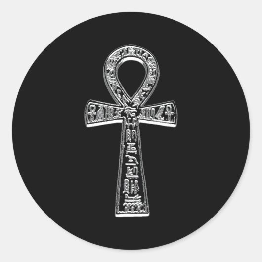 Oude Egyptische Ankh Ronde Sticker (Voorkant)