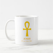 Oude Egyptische Ankh-symbool Humor Funny Koffiemok (Links)