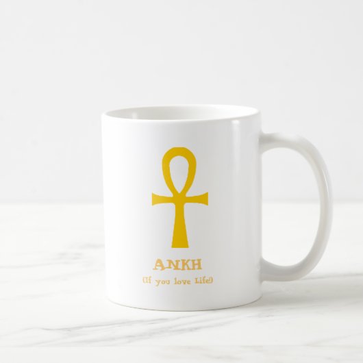 Oude Egyptische Ankh-symbool Humor Funny Koffiemok (Rechts)