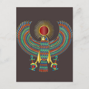Oude Egyptische Ansichtkaart Pharaonisch Kunston Feestdagenkaart