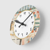 Oude Egyptische Art Clock met Arabische cijfers Ronde Klok (Hoek)