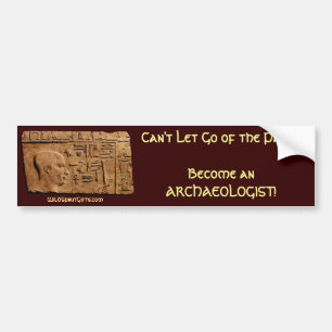 Oude Egyptische Art Relief op Faux Papyrus Bumpersticker