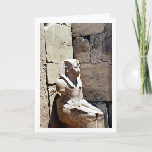 Oude Egyptische Beeld, Luxor, Egypte Kaart (Voorkant)