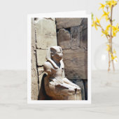 Oude Egyptische Beeld, Luxor, Egypte Kaart (Gele Bloem)