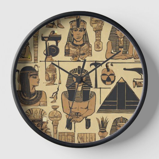 Oude Egyptische beschaving Wandklok (Voorkant)