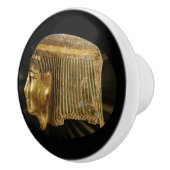 Oude Egyptische Black en Gold Keramische Knop (Rechts)