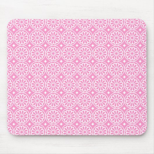 Oude Egyptische bloemen - Roze Muismat (Voorkant)
