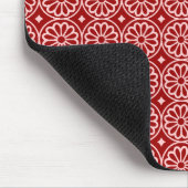 Oude Egyptische bloemen - Ruby Red op roze Muismat (Hoek)