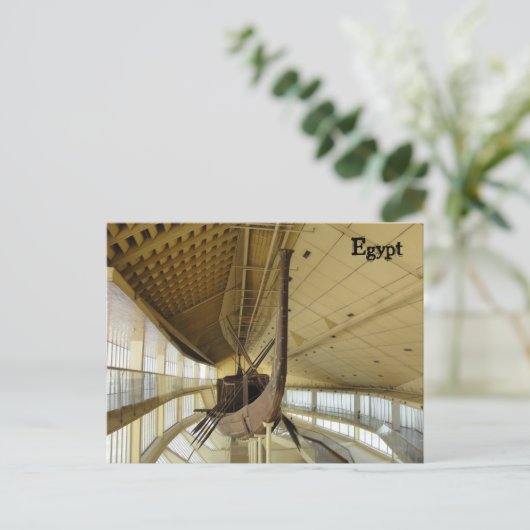 Oude Egyptische Boat Briefkaart (Staand voorkant)
