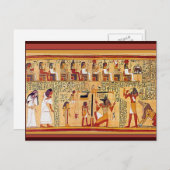 Oude Egyptische Boek van de Dood. Briefkaart (Voorkant / Achterkant)