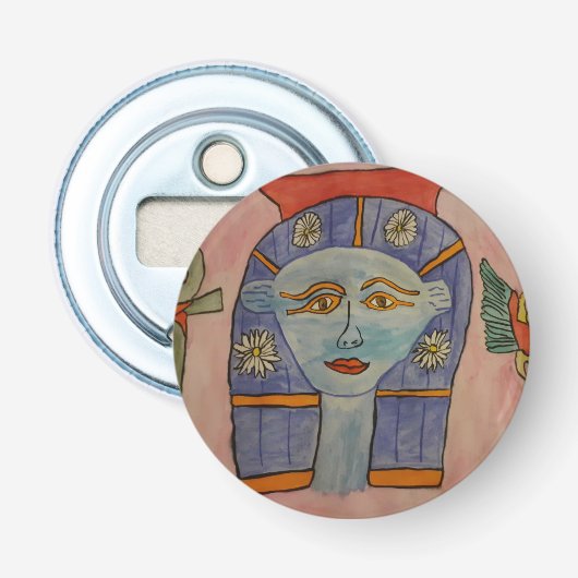 Oude Egyptische bottenopener Button Flesopener (Voorkant)