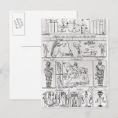 Oude Egyptische en Perzische Briefkaart (Voorkant / Achterkant)