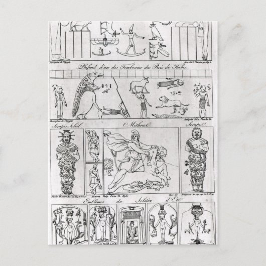 Oude Egyptische en Perzische Briefkaart (Voorkant)