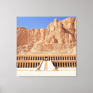 Oude Egyptische farao deir el bahri tempel dynasti Canvas Afdruk